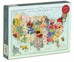 Bookshop Knygynas „Wendy Gold“ dėlionė „USA State Flowers“, 1000 detalių
