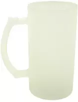 Baltas matinio stiklo bokalas, 500 ml