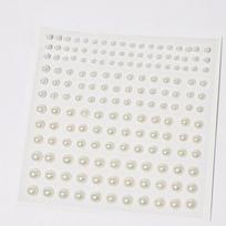 Self Adhesive Hair Pearls Stick Pearls Mix 3mm/4mm/5mm/6mm Pearls Stickers Beige Beautiful Face Pearls Stickers