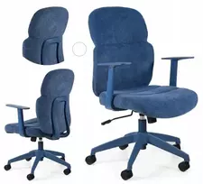 Mėlyna medžiaginė biuro kėdė Cresta su TILT mechanizmu