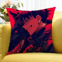 Fushiguro Megumi Anime World Various Sizes Square Pillow Case For Car Home Bedchamber Decor Peach skin 18*18(CM)-1Pcs