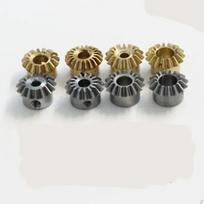 2PCS 1:1 Bevel gear 0.8M 15T 3 4 5 6 mm 6.35mm Bore hole diameter M3  jackscrew Brass bevel gear 4mm brass