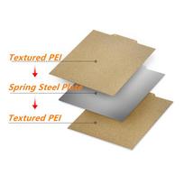 Ender-3/CR-6 SE /Ender-5 Plus PEI Print Bed Kit Double Sided Textured PEI Flexible Steel Build Plate 235x235/255x245/377x370mm 235x235 Ender 3