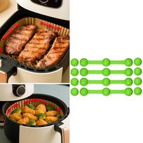 4pcs Magnetic Silicone Air Fryer Clips 260°C High-Temperature Resistance For 2L-6L Square/round Air Fryers Even Cooking Parts China Mainland