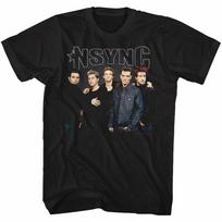 NSYNC Stark Group Shot Black Adult T-Shirt S