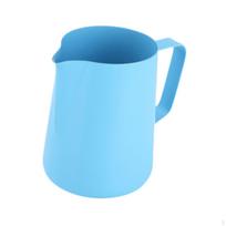 Coffee Cup Foam Art Pot Steaming Pitcher Stainless Steel for Coffeehouse Restaurant Home mėlyna