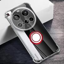 For Xiaomi 15 Ultra Case Magnetic Ring Holder Cover for Xiaomi 15ultra Mi15pro 14T POCO M7 X7 Pro Shockproof Airbags Soft Bumper for xiaomi 15 ultra raudona