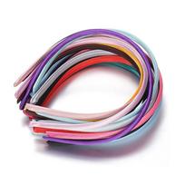 10/20 vnt. Plastikinės satino galvos juostos Mergaičių plaukų juostos Madingos moteriškos neslystančios galvos juostos Vaikams Vaikams Pasidaryk pats Rankų darbo plaukų aksesuarai 20pcs black