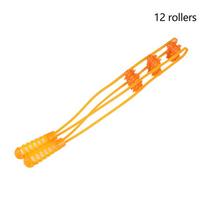 Hand-Held Back Shoulder Neck Muscle Massager Plastic Back Puller Fitness Physiotherapy Massage Roller Bead Pull-Back Roller geltona