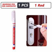 20mm Deep Hole Long Nib Head Markers For Metal Perforating Pen Waterproof Bathroom Woodworking Decoration Multi-Purpose 1pc raudona