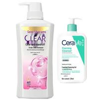 CeraVe Soothing Cleanser & Clear Shampoo Bundle