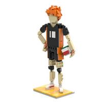 Moc Building Blocks Volleyball Juvenile Anime Haikyuu Action Figure Big Head Model Juguetes Toy DIY Children Birthday Gift black