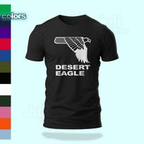 Desert Eagle Logotipas juokingi marškinėliai Dydis S-5XL JAV Unisex Marškinėliai L black