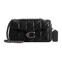 Coach Tabby 20 Dryžuota dygsniuota rankinė su paspaudžiamu užsegimu Odinė rankinė Maža moteriška rankinė Juoda CP149-V5BLK Basic Set (Bag+Dust Bag)