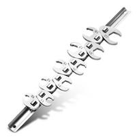 10/11 Pcs Flare Nut Wrench Set 10-22 mm Crowfoot Wrench Set with Storage Rack Horn Dual Purpose Wrenches Tool Kit for 3/8  Drive