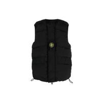 Stone Island FW23 Solid Color Logo Full Zip Crew Neck Sleeveless Vest Unisex vest Black 7915G1119-V0029 M