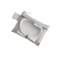 Fashion Nylon Transparent Storage Bag Square Lightweight Mesh Storage Pouch Breathable Charging Cables Storage Home Use