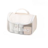 Transparent Toiletry Travel Bag – Carry, Airport Compliance, PU Leather Large Capacity Portable Storage – Unisex Makeup Bag balta