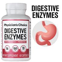 Physician'S Choice Digestive Enzymes Multi Enzymes Organic Prebiotics 60 Pills 1 PACK