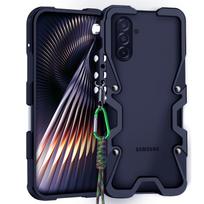 Samsung A56 mobiliojo telefono dėklas Metalinis apsauginis dėklas Atsparus smūgiams ir kritimui Visapusiškas Mechaninis modelis Samsung a56 juoda