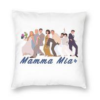 Mamma Mia Sophie Square Pillowcase Polyester Linen Velvet Printed Zip Decorative Throw Pillow Case Bed Cushion Cover Peach skin 18*18(CM)-1Pcs
