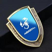 HJUDQ1 Abarth Emblem Sticker for Fiat 500, 3D Metal Shield Scorpion Badge, Fit Fiat 500 Abarth 595 695, Auto Exterior Accessories