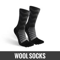 WRELS  1/3 Pairs Merino Wool Thermal Socks Men Moisture Wicking Thicken Warm Ski Hiking Cushioning Compression Sports Toe Socks S