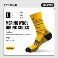 WRELS 1/2/3 Pairs Merino Wool Socks Thermal Warm Winter Thick Cushion Moisture Wicking Wool Hiking Socks Sports Socks 1 pair