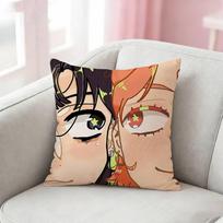 Mitsuki Koga Aya Tgswiiwagaa Pillow Case Cushion Cover Throw Pillow Case For Car Sofa Peach skin 18*18(CM)-1Pcs