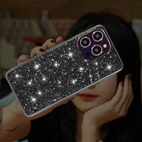 Case For iPhone 14 Pro Max Luxury Bling Glitter Plating Sequins Phone Cases For iPhone 14 13 12 11 Pro Max Plus Soft TPU Back Cover iPhone 11 Pro Max juoda