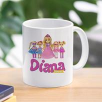 Kids Diana And Roma Show Coffee Mug Creative Design Ceramic Cup Water Milk Mug Friends Girls Boys Kids Gift 11oz 1