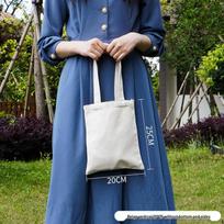 Custom Eco-Friendly Hand-Painted Canvas Tote Bag with Logo and Pattern Vertical Natural 20*25 Blank Stock