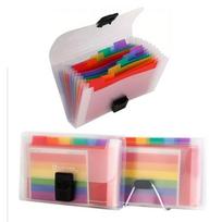 3 Piece Squeeze Box File Organiser 13 Pocket Multi Purpose for Travel Office and Family Finance Management 1