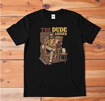 The Dude Abides T-Shirt | Big Lebowski Movie Quote Retro Graphic Tee XXXL
