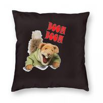 Boom Boom Basil Brush Square Pillowcase Polyester Linen Velvet Pattern Zip Decor Pillow Case Bed Cushion Cover 18 Peach skin 18*18(CM)-1Pcs