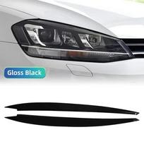 For Volkswagen VW GOLF 7 Golf7 MK7 GTI 2Pcs Car Headlight Head Lamp Eyebrow Headlight Cover Trim Sticker Accessories