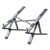 Oatsbasf Foldable Laptop Stand for Desk with Hidden Phone Stand For MacBook Pro Air Hp Tablet Adjustable Height Notebook Holder