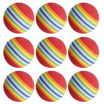 Rainbow Colorful EVA Foam Pet Toy Balls Silent Bouncy Elastic Fetch Training Dog Cat Molar Chew Toys for Indoor Play (Orange,3.5cm) oranžinė
