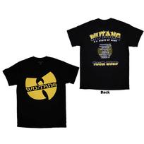 Wu-Tang Clan Unisex T-Shirt Tour '23 Slanted Logo State Of Mind Back Print & M