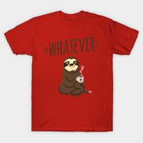 Asian Size Men Black Print T-shirt Whatever No-Cut Print Cotton Tshirt L raudona