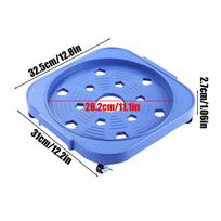 5 Gallon Bucket Dolly Wheel Base with Brake Rotating Trolley Caster Mover Rolling Stand Heavy Duty Furniture Plant Pot Moving