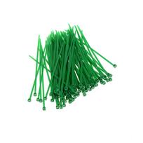 100 vnt 3x100 mm nailono plastiko spalvoto kabelio laido organizatorius užtrauktuku surišamas laido dirželis žalia