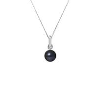 Vėrinys - PERLINEA - Gėlavandenė auginama perla AAA+ - 6-7 mm - Sidabras 925 - Moteris juoda