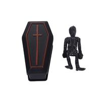1 rinkinys Miniatiūrinis Karstas Skeletas Helovino Dekoracija Pokštų Rekvizitai Vakarėliams Baisi Namų Dekoracija Smagūs Helovino Papuošimai Susibūrimams ir Renginiams One Size black