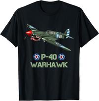 NAUJAS RIBOTAS Amerikos Antrojo pasaulinio karo lėktuvas Curtiss P-40 Warhawk Marškinėliai Unisex Marškinėliai XXXXL