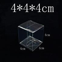 10Pcs Newclear Pvc Box Packing Wedding/Christmas Favor Chocolate Candy Apple Gift Event Transparent Box/Case 4x4x4cm