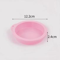 Silikoninė silikoninė pyrago forma 4/6/8 colio Kepimo forma Nauja apvali pyrago forma Pyrago kepimas Pink-4inch