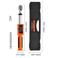 SucceBuy Digital Torque Wrench Set 2 Pieces1/2 3/8 Inch Drive 72-Tooth ±2% Torque Wrench w/Preset Value Buzzer LED Motorcycle