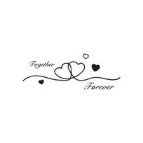 Reusable PVC Murals Valentines Day Wall Decal Black Heart Love Hand Sticker for Living Room and Bedroom Decoration