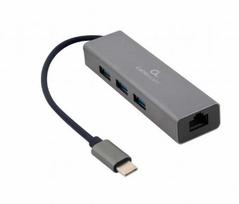 Gembird USB-C to LAN RJ45/USB Hub A-CMU3-LAN-01;